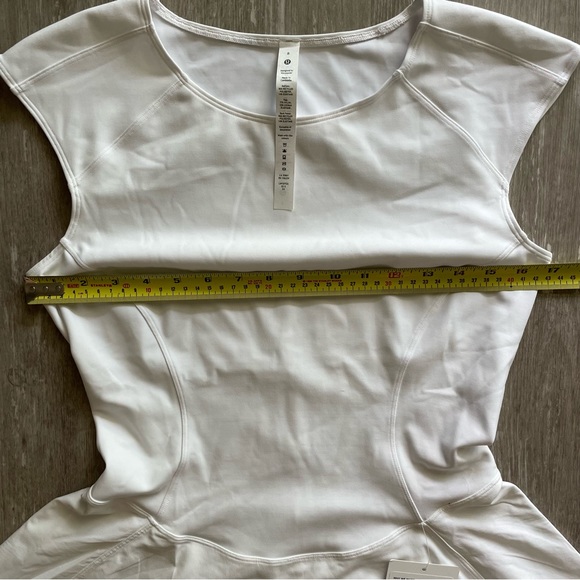 Sold Lululemon Everlux Mesh-Back Tennis Dress in White - Picture 7 of 9